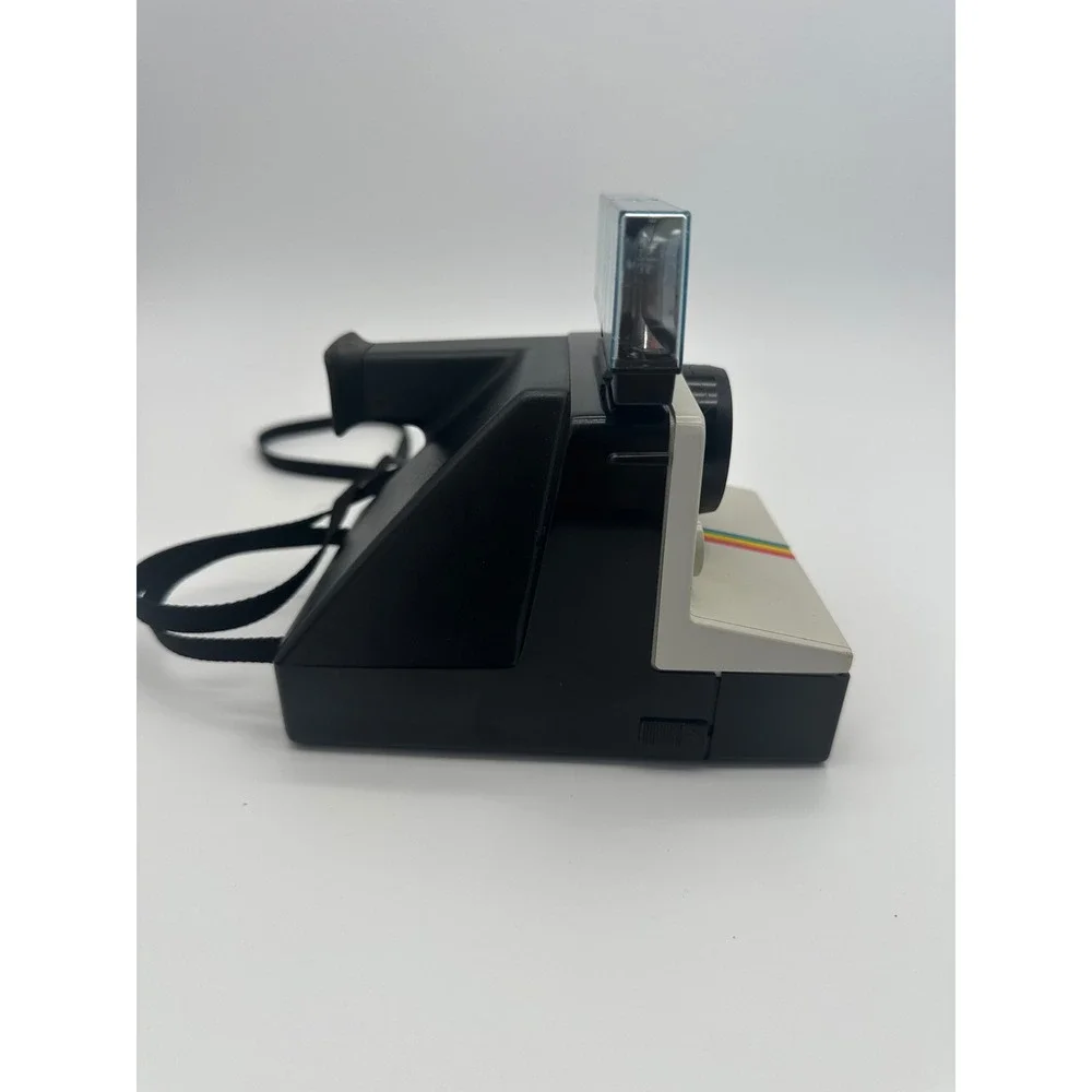 Polaroid OneStep Land Camera Rainbow Stripe with GE Flash Bar II SX-70 Film